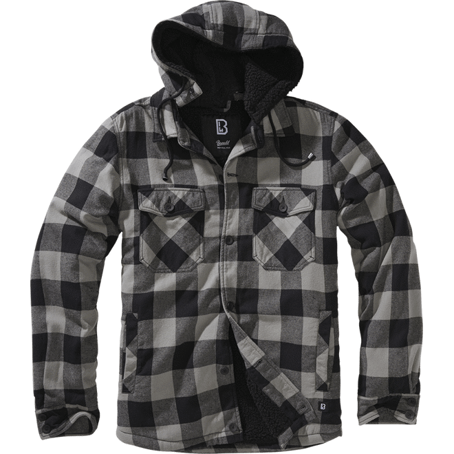 Brandit Bunda Lumberjacket Hooded černá | antracitová 3XL