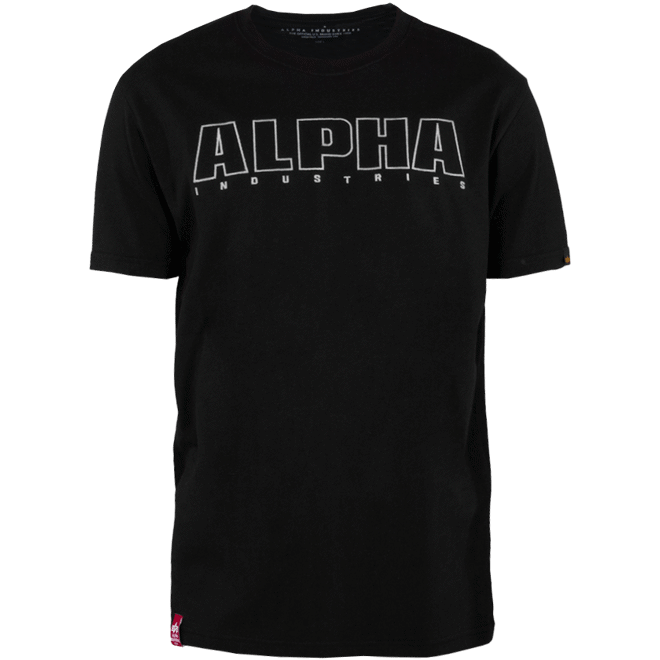Levně Alpha Industries Tričko Embroidery Heavy T černá | bílá L