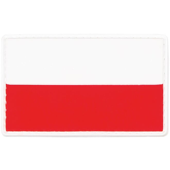 Levně Nášivka gumová 3D: Vlajka Polsko