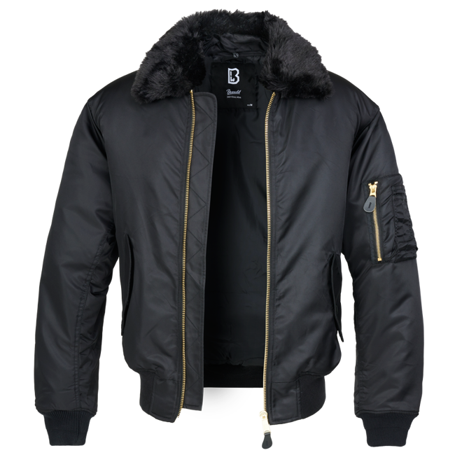 Brandit Bunda MA2 Fur Collar Jacket černá 5XL