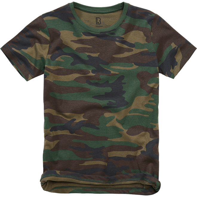 Brandit Tričko dětské Kids T-Shirt woodland 134/140