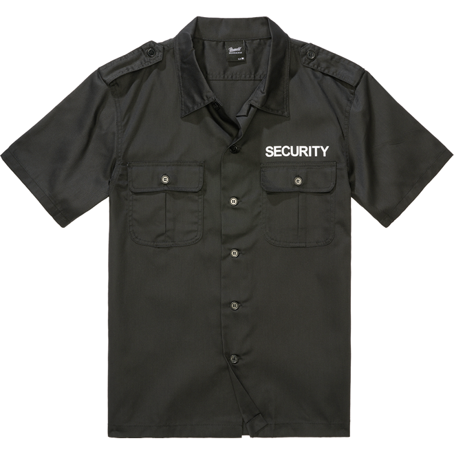Brandit Košile Security US Shirt Short Sleeve černá S