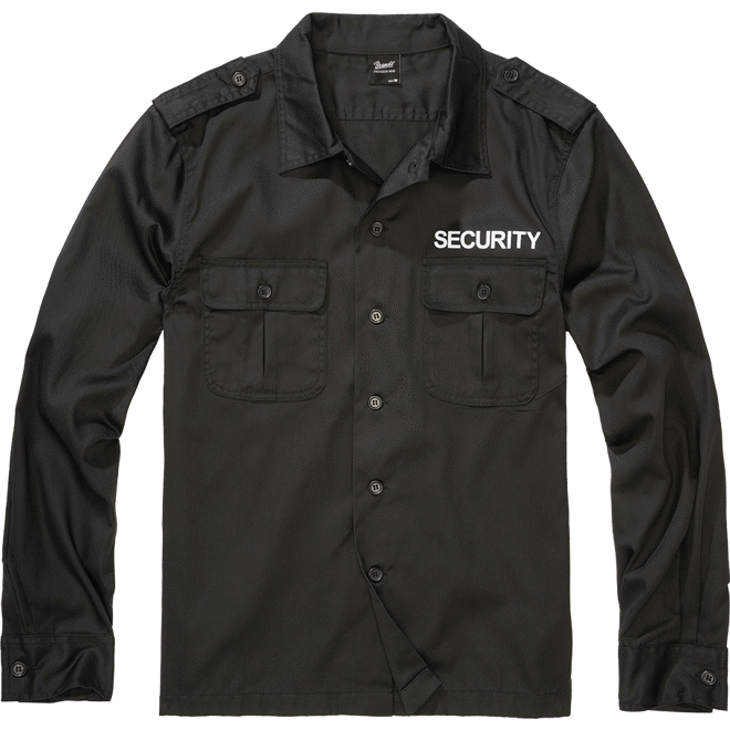 Brandit Košile Security US Shirt Long Sleeve černá XXL