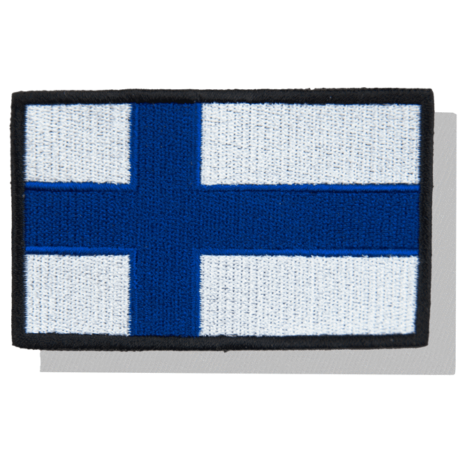 Levně Nášivka: Vlajka Finsko [80x50] [ssz]