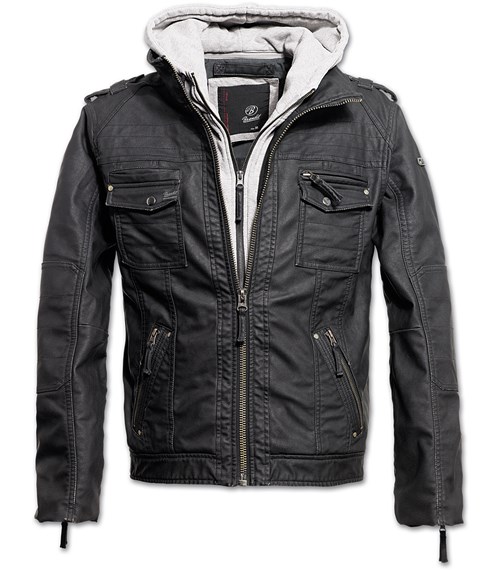 Bunda Black Rock Hooded Leathe