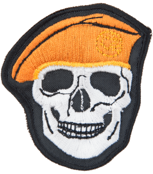 Nášivka: Lebka s baretem [oran