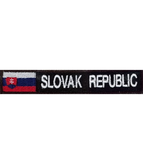 Nášivka: SLOVAK REPUBLIC obdélníková s vlajkou