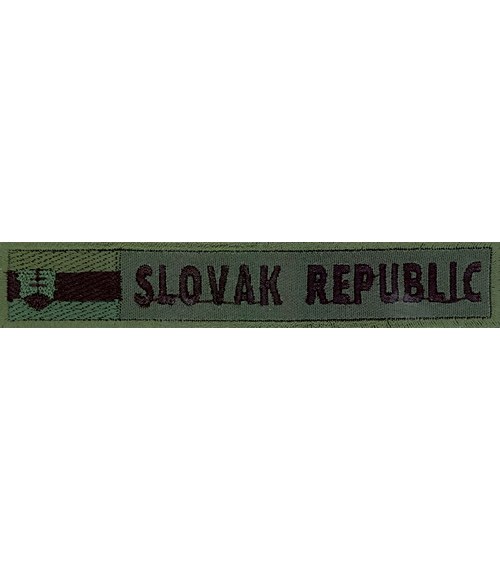 Nášivka: SLOVAK REPUBLIC obdélníková s vlajkou