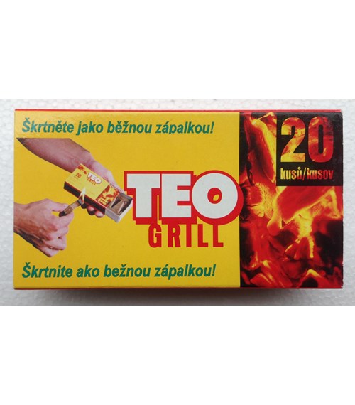 Podpalovač TEO Grill se žlutým obalem