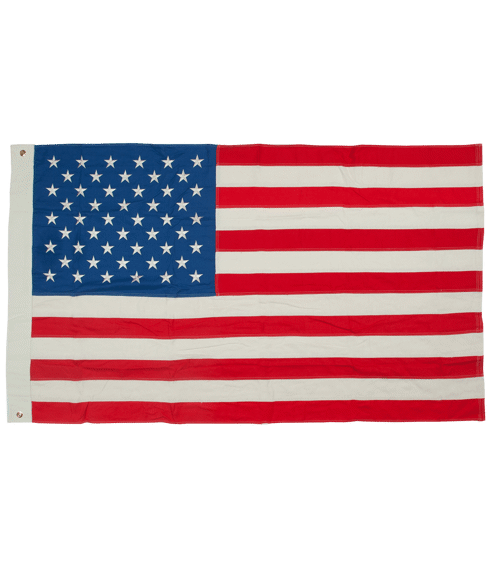 Vlajka: USA [šitá, vintage styl, 50 hvězd]