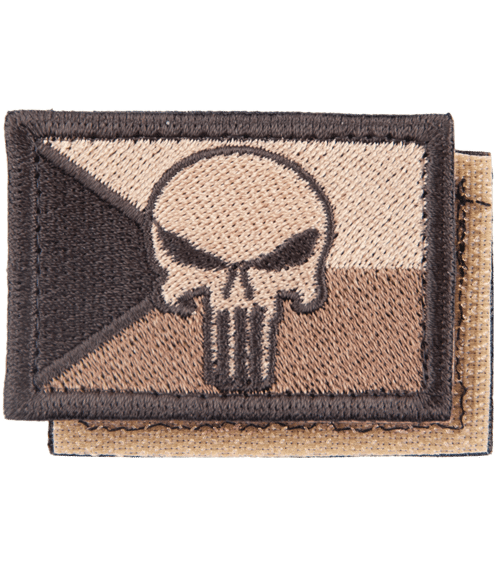 Nášivka: Vlajka Česká republika PUNISHER [64x44] [ssz]