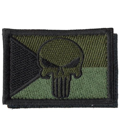 Nášivka: Vlajka Česká republika PUNISHER [64x44] [ssz]