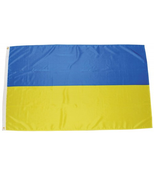 Vlajka: Ukrajina [150x90, tištěná, s oky]
