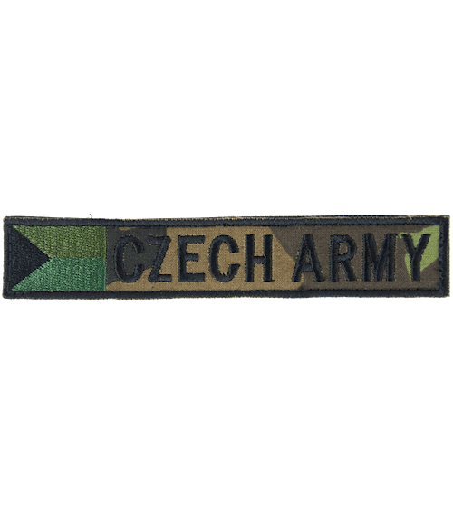 Nášivka:CZECH ARMY - jmenovka s vlajkou