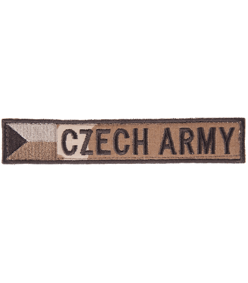 Nášivka:CZECH ARMY - jmenovka s vlajkou