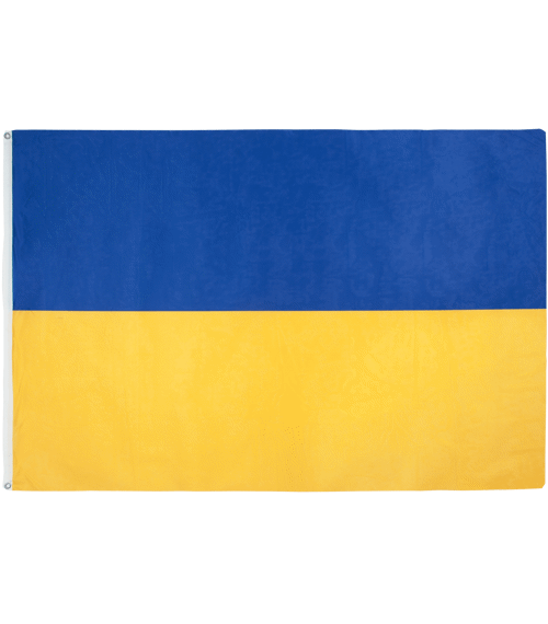 Vlajka: Ukrajina [150x100, tištěná, s oky]
