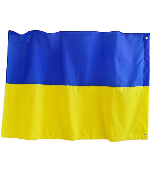 Vlajka: Ukrajina [150x100, šit