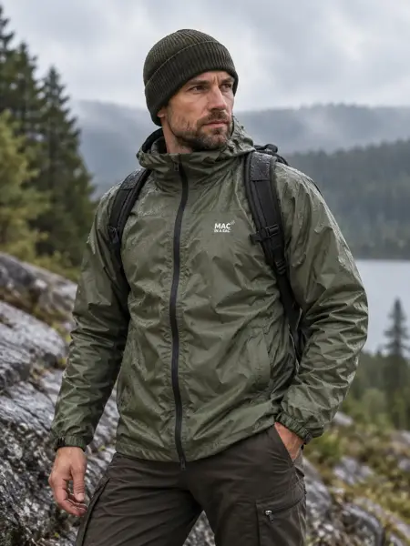 muž v nepromokavé bundě Armyshop