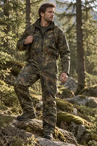muž v maskáčové army kombinéze
